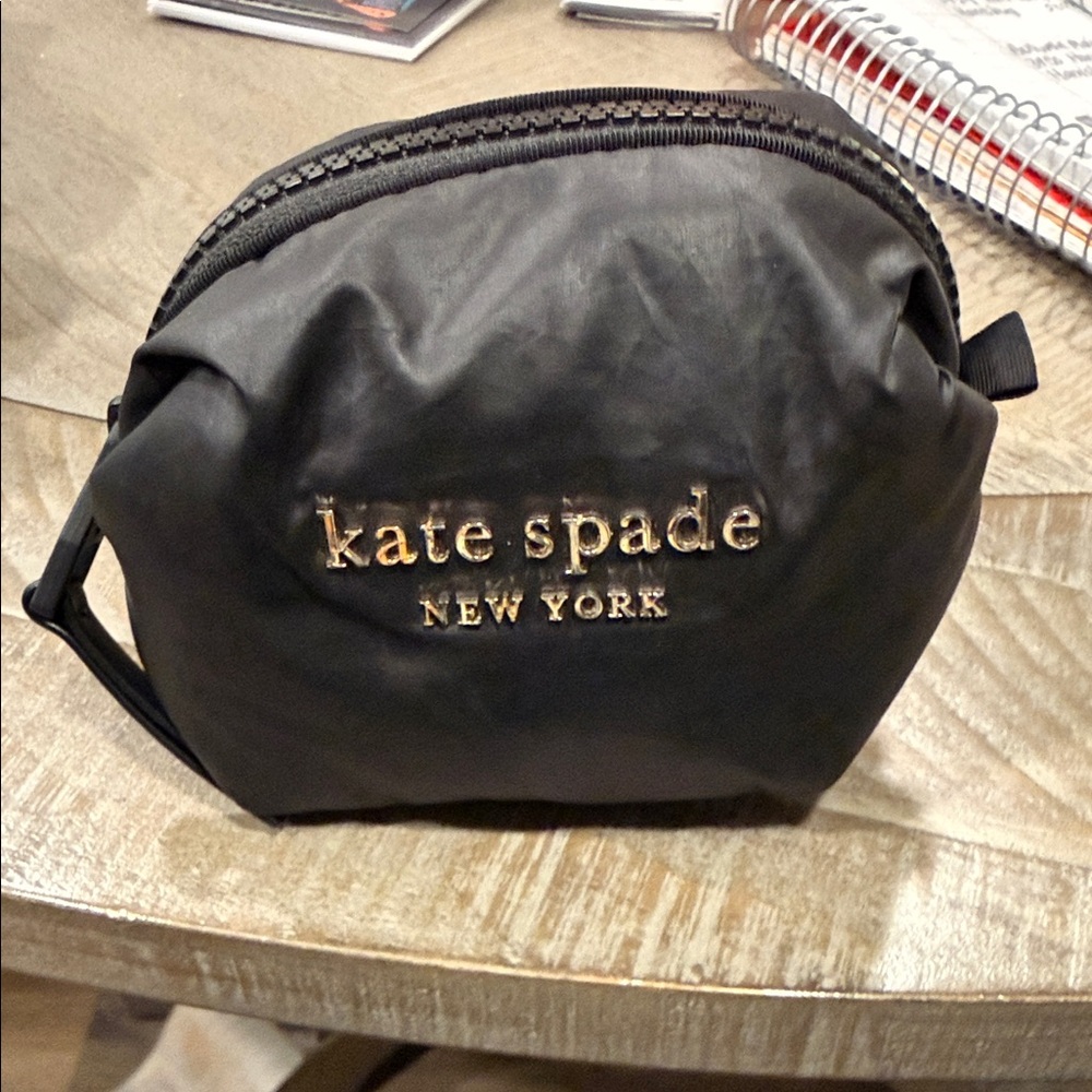 Kate Spade Small Black Cosmetic Bag